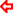縁のみ三角矢印[red]左