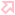 縁のみ三角矢印[pink]右上
