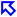 縁のみ三角矢印[blue]左上