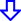 縁のみ三角矢印[blue]下