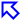 縁のみ三角矢印[blue]左上